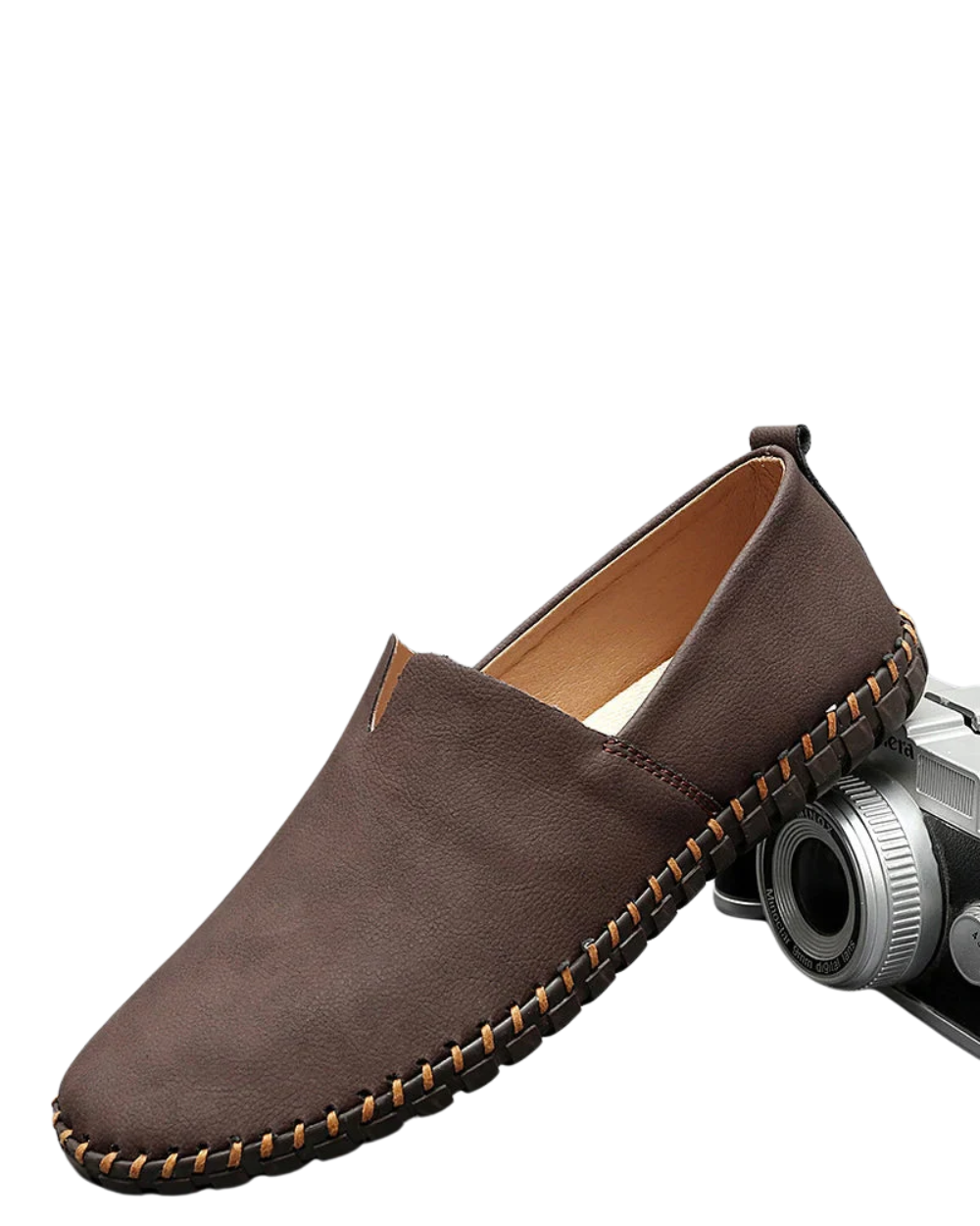 Herre minimalistiske slip-on læderloafers - Barfodskomfortsko