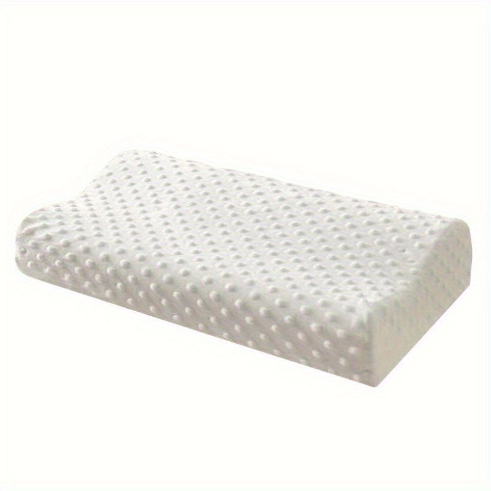 Wave Line Memory Foam-pude - Langsomt reboundende ergonomisk konturdesign, hypoallergenisk hvid pude til nakke- og rygstøtte