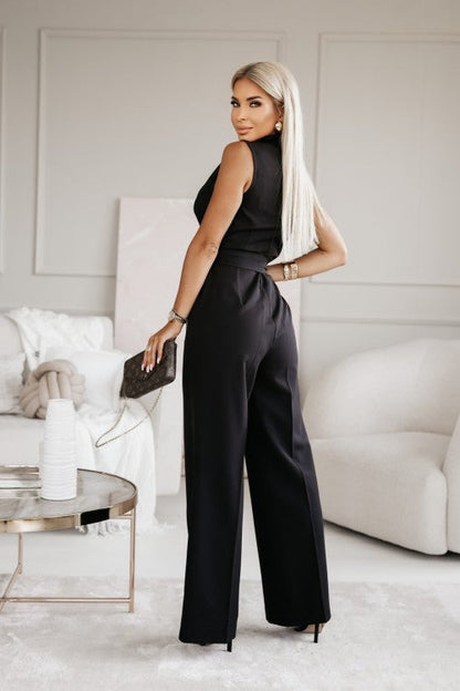 Elegant ærmeløs V-hals jumpsuit – Chic, Komfortabel, Alsidig