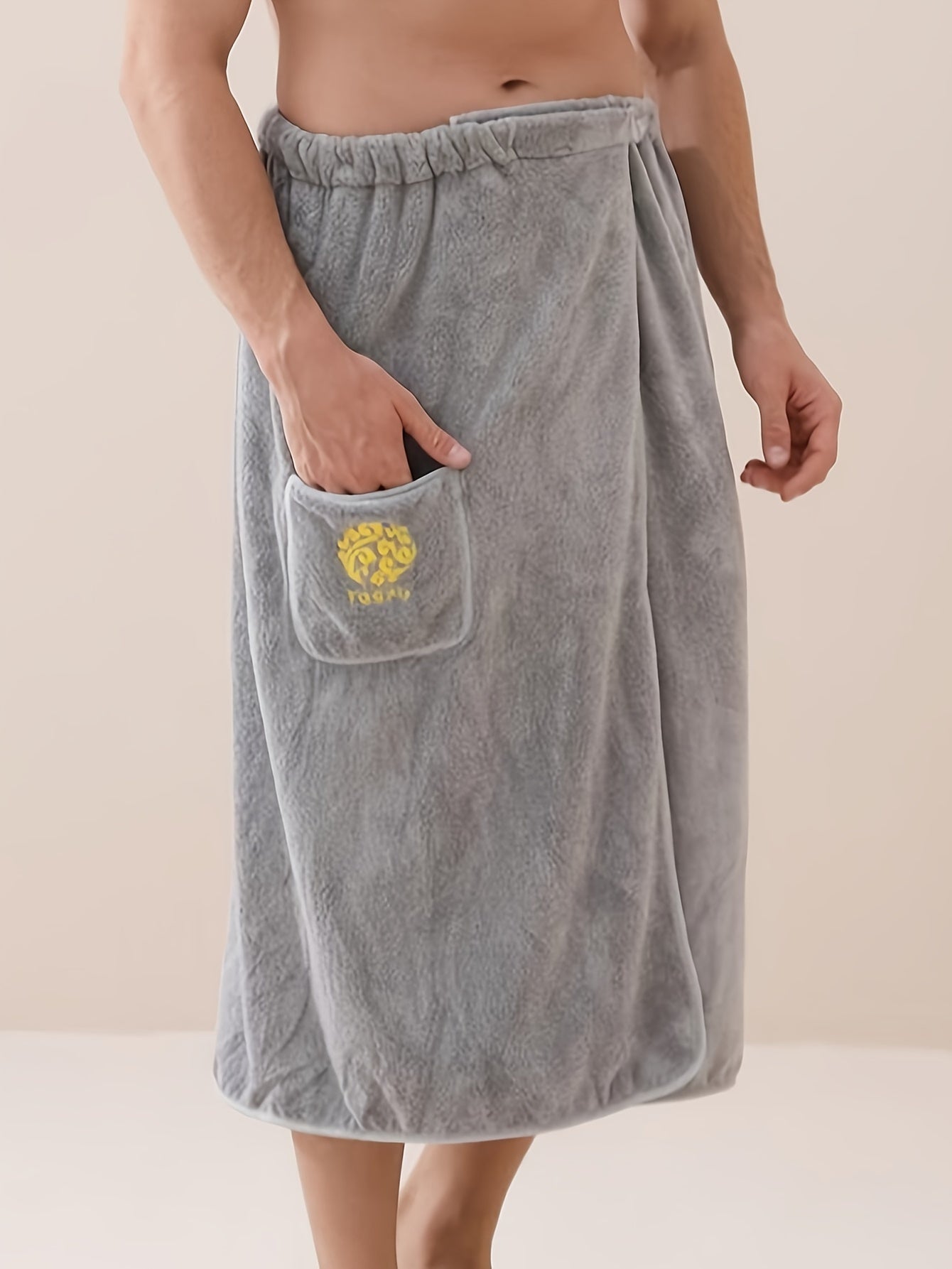 Håndklæde Badekåbe til Mænd – Superabsorberende og Komfortabel Spa Wrap