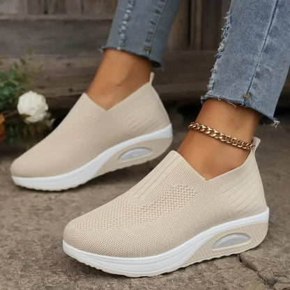 Dame Slip On Støttende Hævede Sneakers