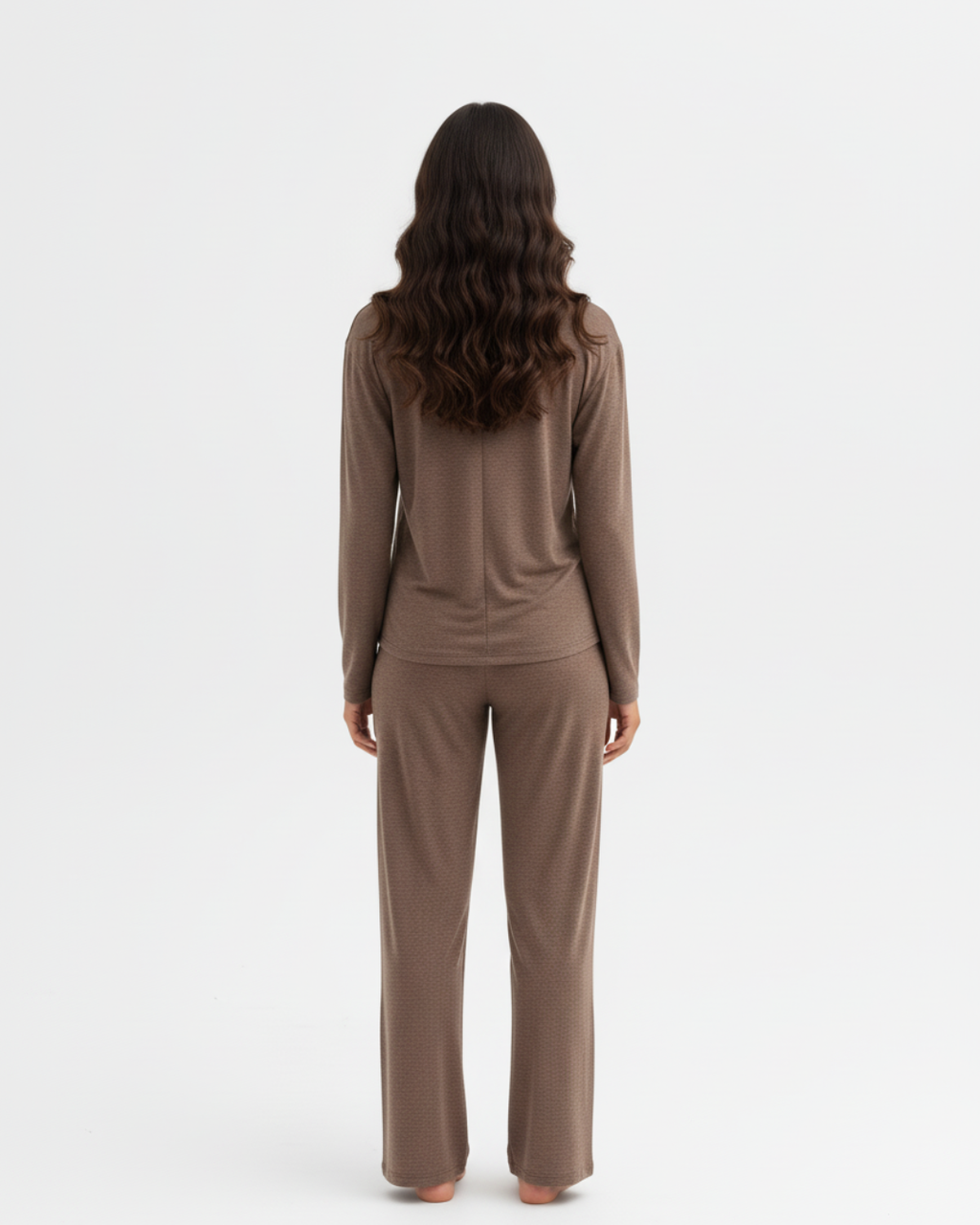 Kvinders brun lang pyjamas