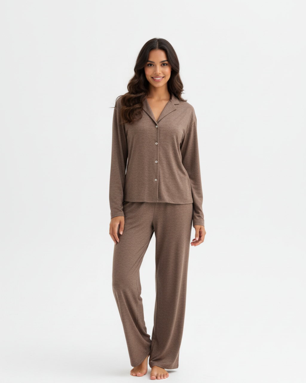 Kvinders brun lang pyjamas