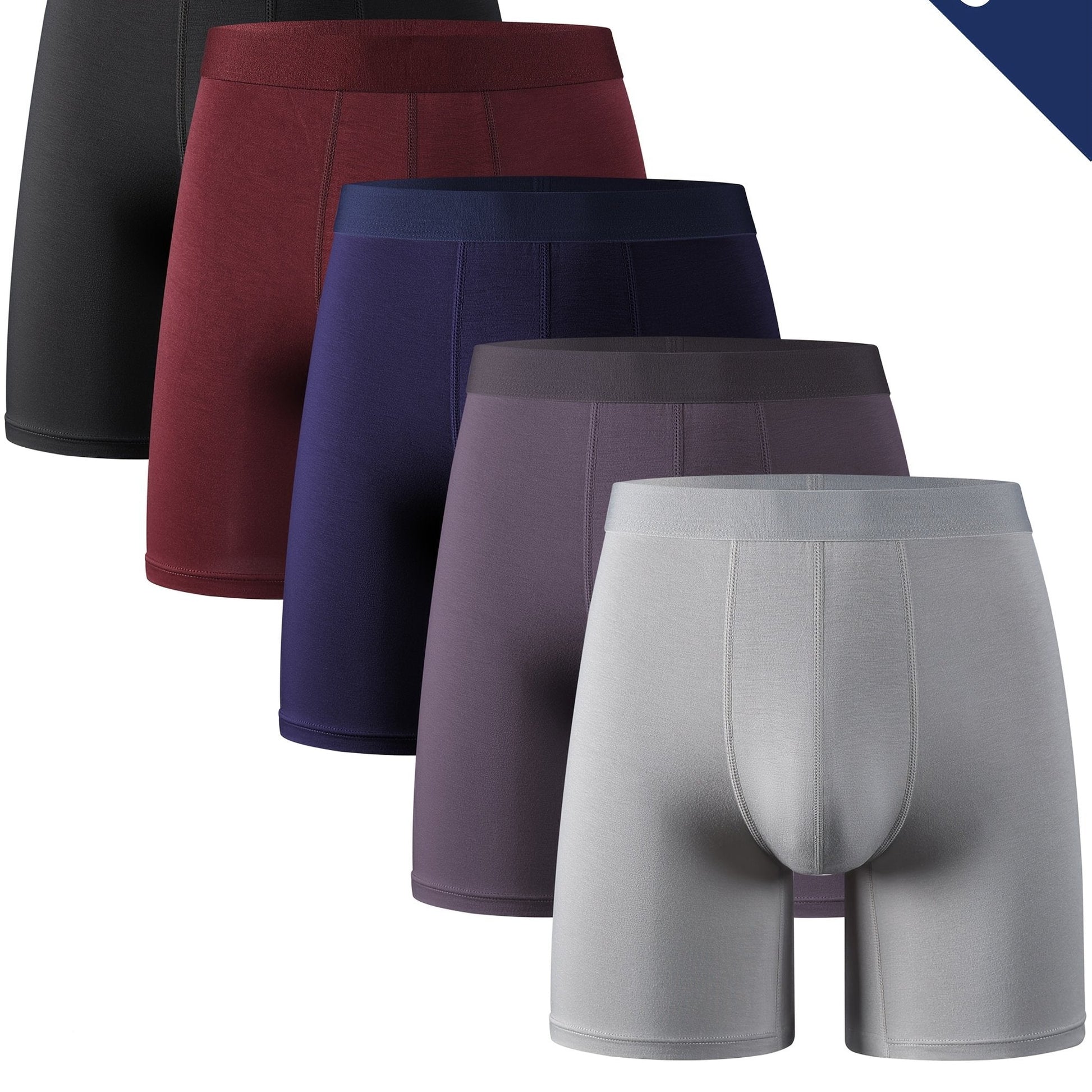 Herrers boxershorts i bambusfiber med mellemhøj talje - Fugttransporterende, åndbart undertøj