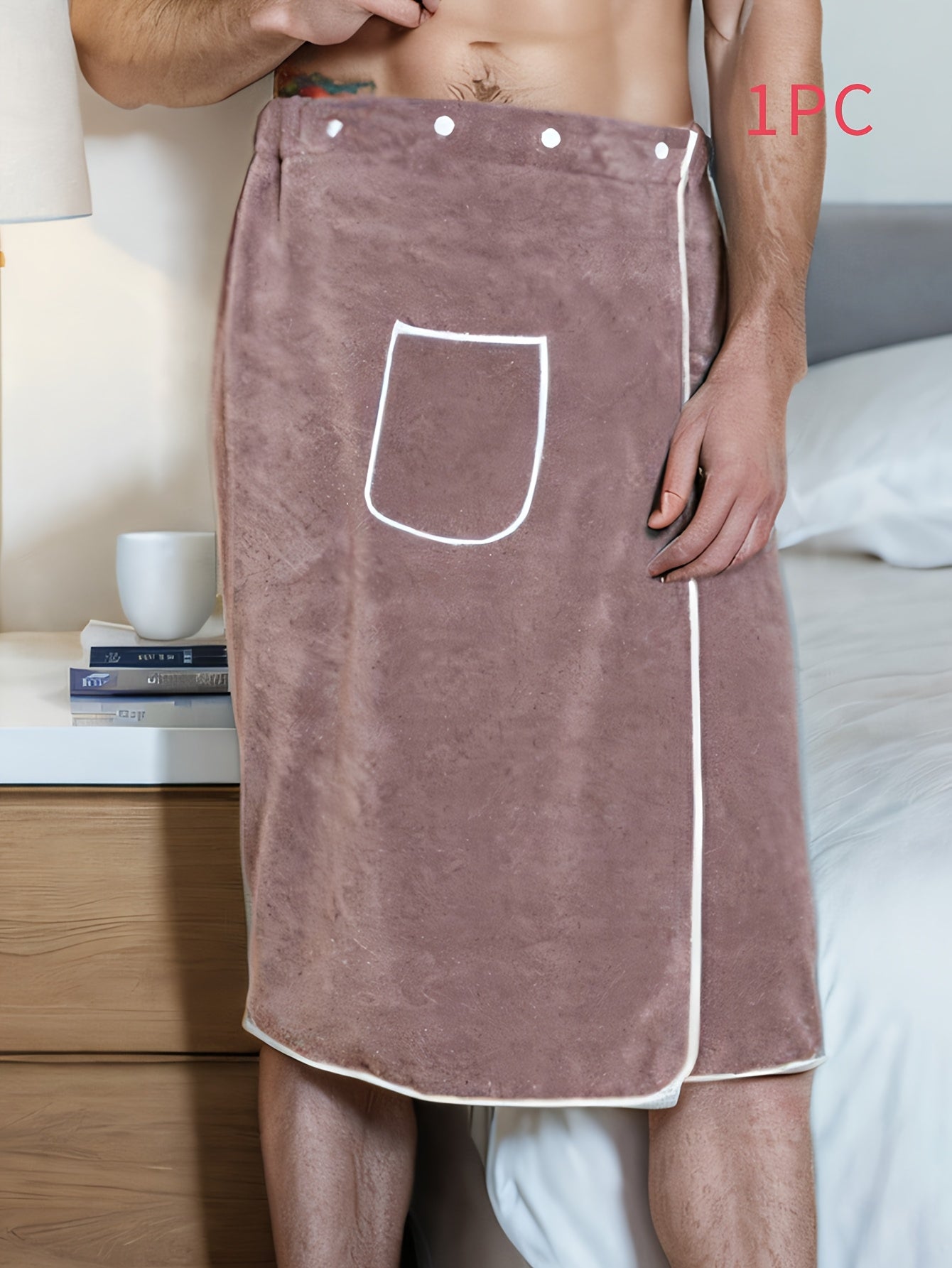 Håndklæde Badekåbe til Mænd – Superabsorberende og Komfortabel Spa Wrap
