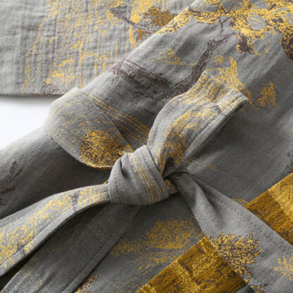 Luksuriøs kimono badekåbe i bomuld med tidløs elegant stil