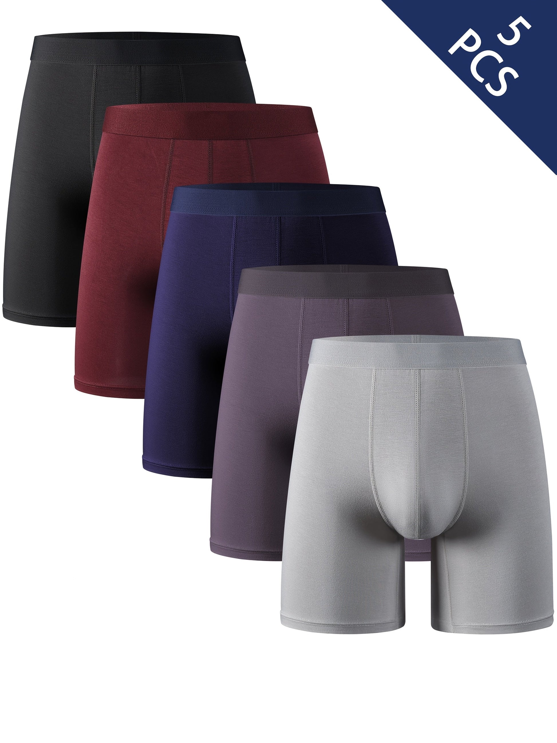 Herrers boxershorts i bambusfiber med mellemhøj talje - Fugttransporterende, åndbart undertøj