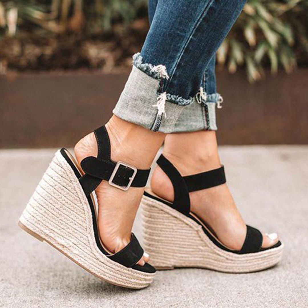Dame Trendy Ruskind Kilehæls Sandaler