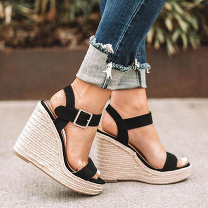 Dame Trendy Ruskind Kilehæls Sandaler