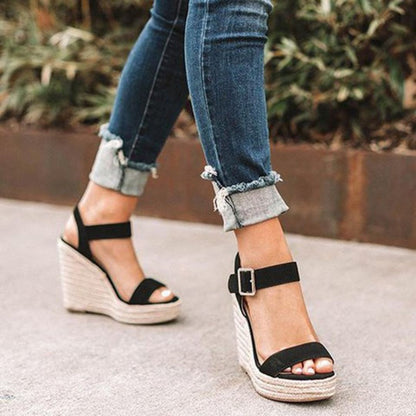 Dame Trendy Ruskind Kilehæls Sandaler