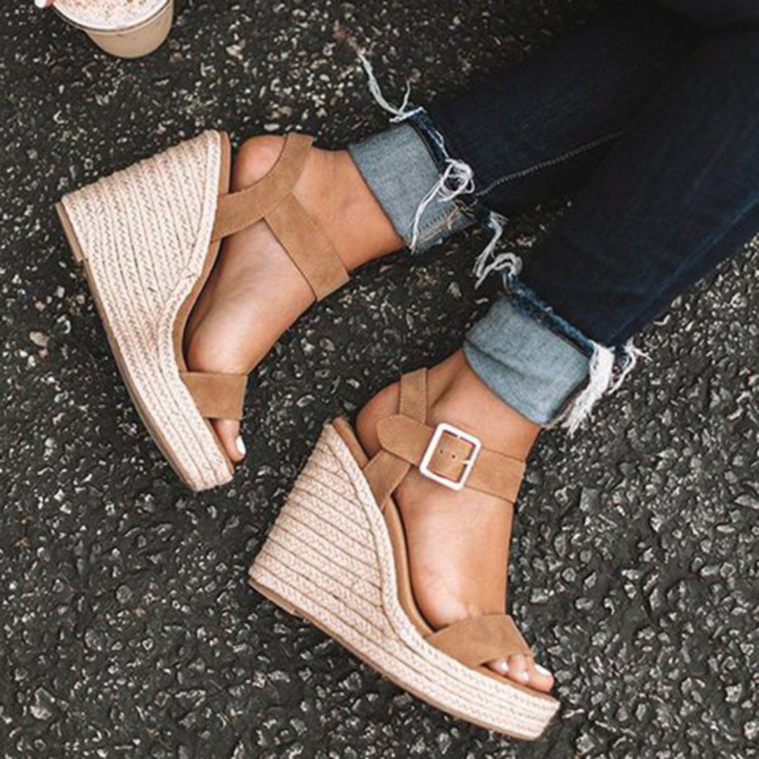 Dame Trendy Ruskind Kilehæls Sandaler