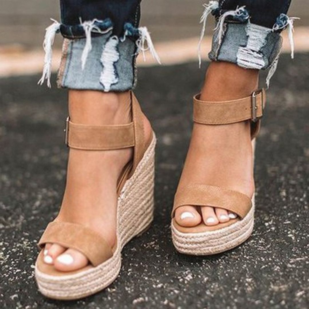 Dame Trendy Ruskind Kilehæls Sandaler