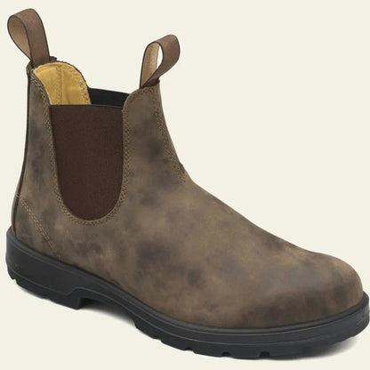 Mænds Læder Chelsea Støvler - Skridsikker Gummisal - Slip-On Komfort