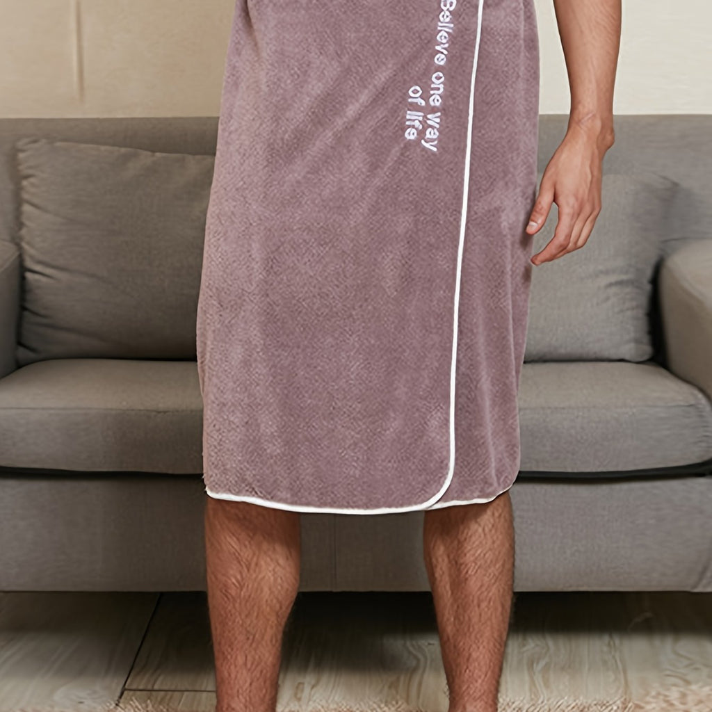 Håndklæde Badekåbe til Mænd – Superabsorberende og Komfortabel Spa Wrap