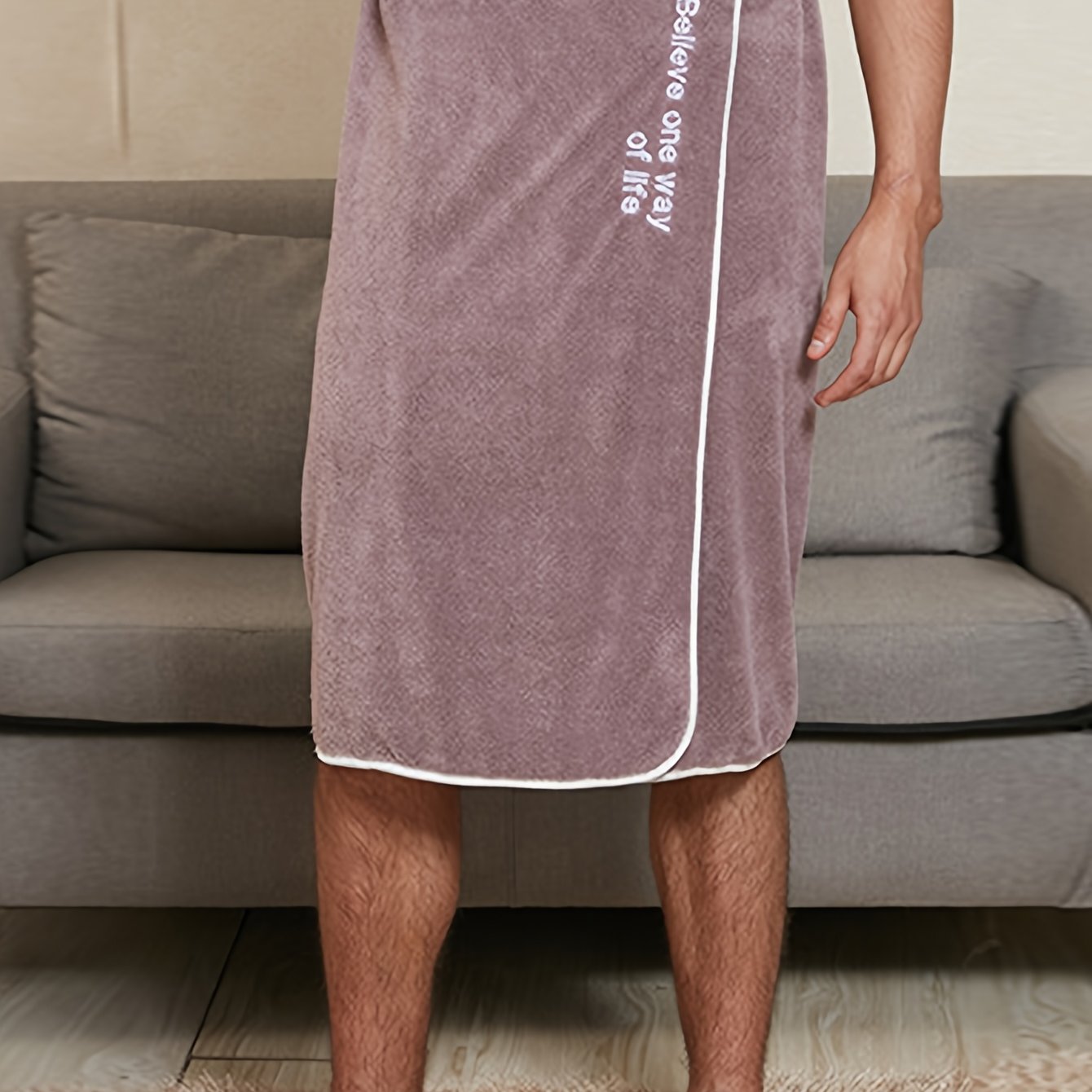 Håndklæde Badekåbe til Mænd – Superabsorberende og Komfortabel Spa Wrap