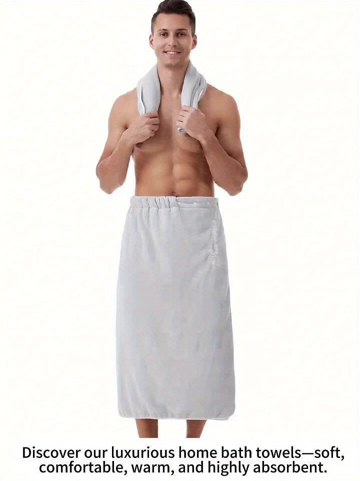 Håndklæde Badekåbe til Mænd – Superabsorberende og Komfortabel Spa Wrap