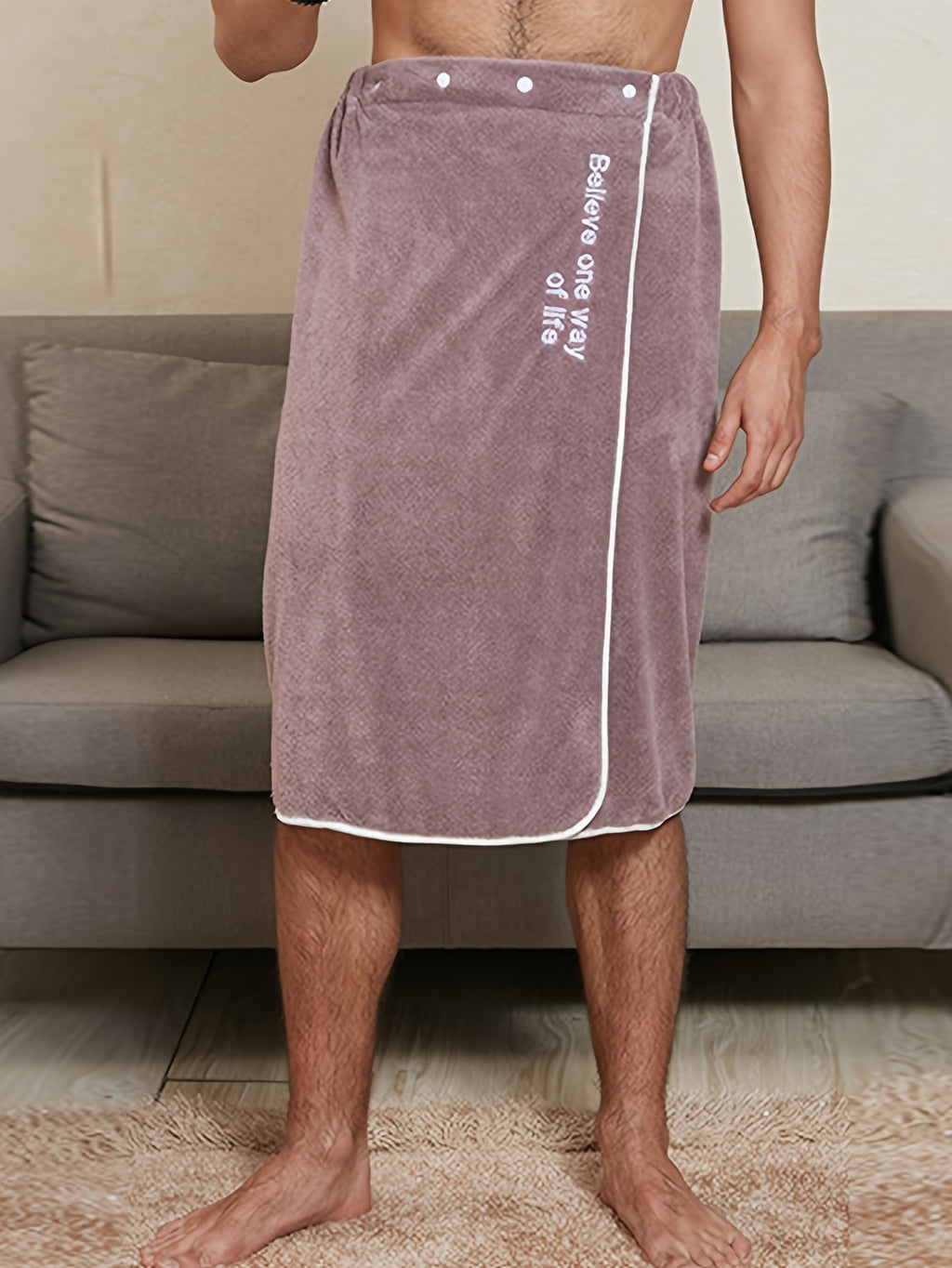 Håndklæde Badekåbe til Mænd – Superabsorberende og Komfortabel Spa Wrap