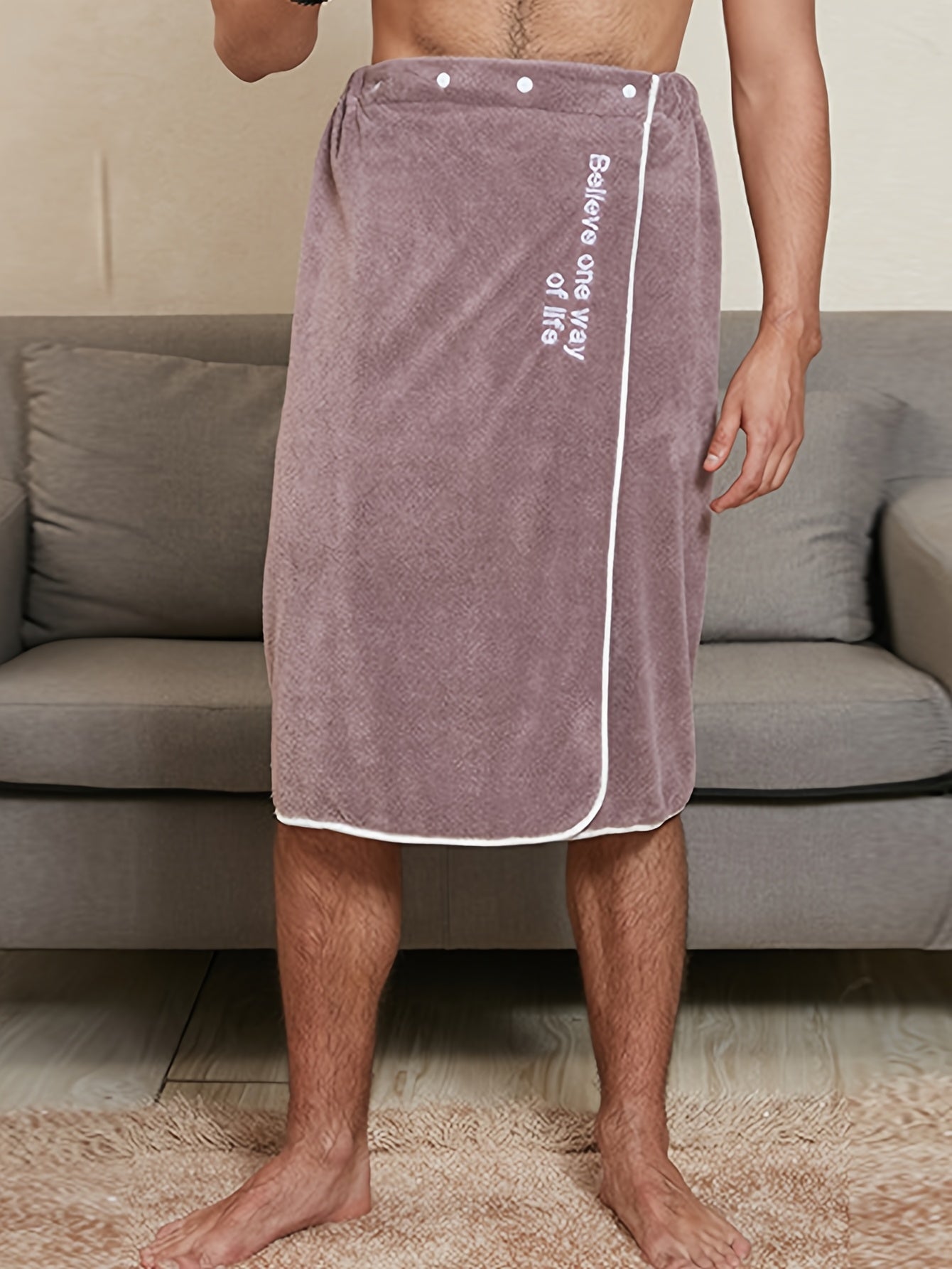 Håndklæde Badekåbe til Mænd – Superabsorberende og Komfortabel Spa Wrap