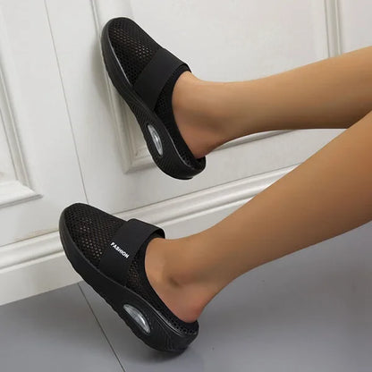 Kvinders Polstrede Fleksible Kile Slip-on sko