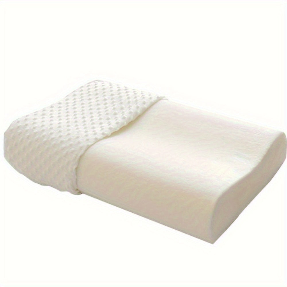Wave Line Memory Foam-pude - Langsomt reboundende ergonomisk konturdesign, hypoallergenisk hvid pude til nakke- og rygstøtte
