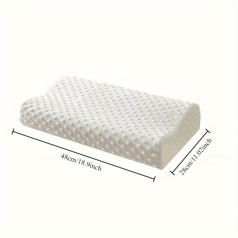 Wave Line Memory Foam-pude - Langsomt reboundende ergonomisk konturdesign, hypoallergenisk hvid pude til nakke- og rygstøtte