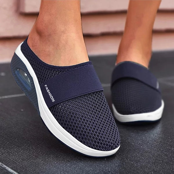 Kvinders Polstrede Fleksible Kile Slip-on sko