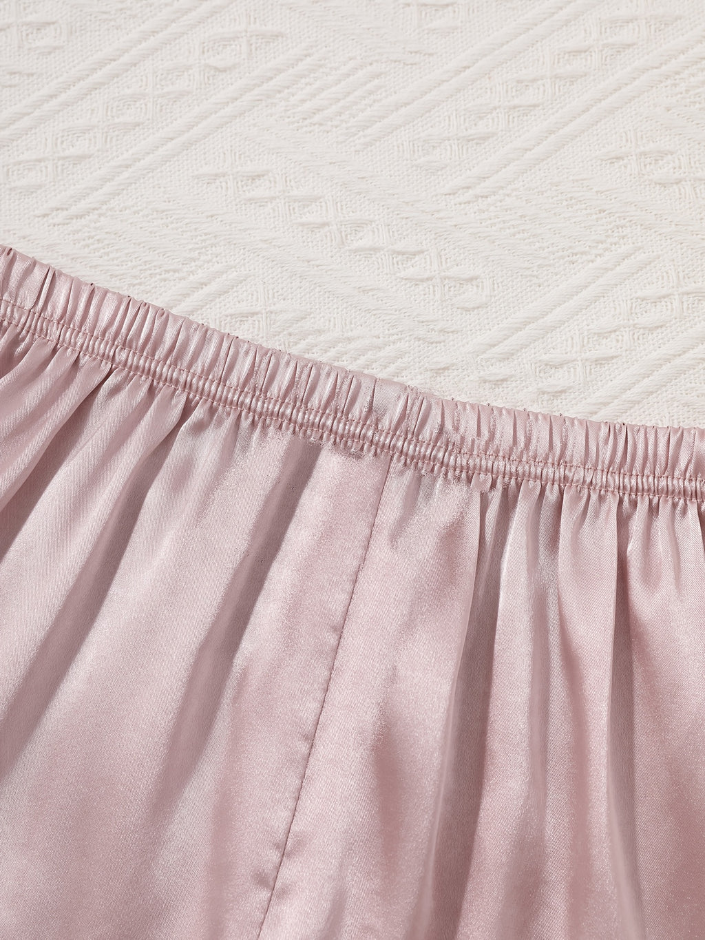 Satin Pyjamasæt Kort Ærme Dame – Let & Silkefølelse