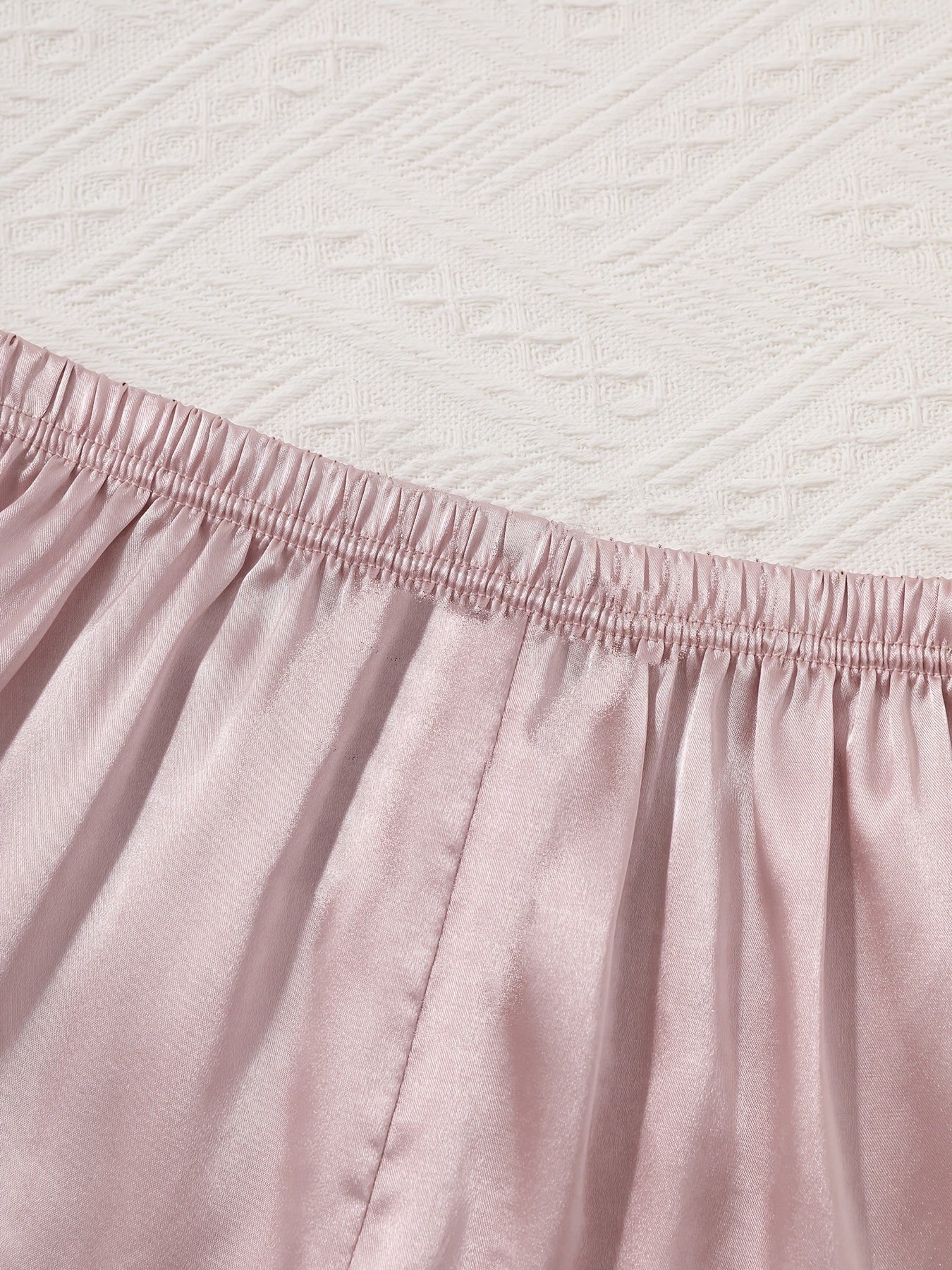 Satin Pyjamasæt Kort Ærme Dame – Let & Silkefølelse