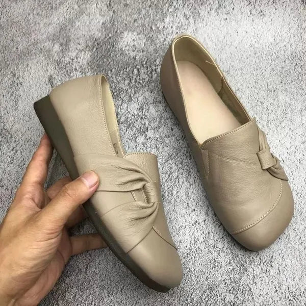 Kvinders Ægte Læder Loafers – Blød Sål, Slip-on Komfort & Stilfuld Design