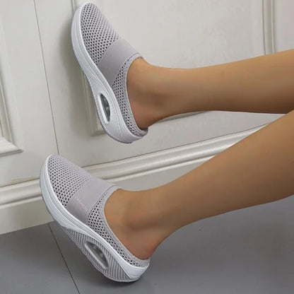 Kvinders Polstrede Fleksible Kile Slip-on sko