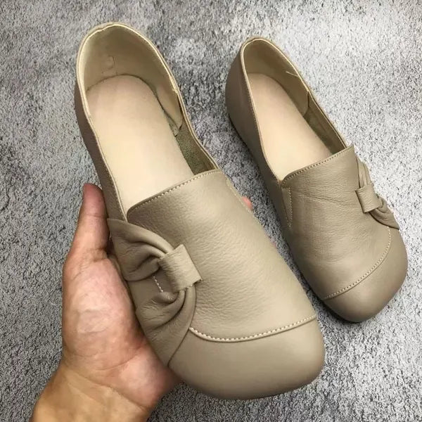 Kvinders Ægte Læder Loafers – Blød Sål, Slip-on Komfort & Stilfuld Design