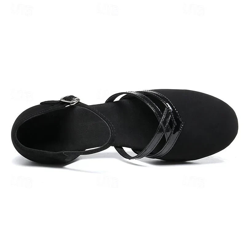 Kvinders Sorte Fleksible Slip-On Dansesko – Letvægt Performance